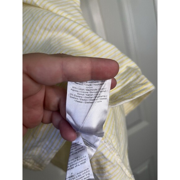 Minimum Yellow And White Stripped T-Shirt Women Small - Picture 6 of 6